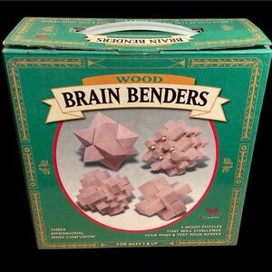 Wood Brain Benders Puzzle Set - Natural Wood